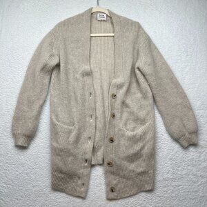 Little Moon | Oversized Long Sleeve Wool Mohair Blend Cardigan Size Large